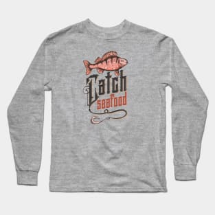 Catch Seafood 3 Vintage Illustration Long Sleeve T-Shirt